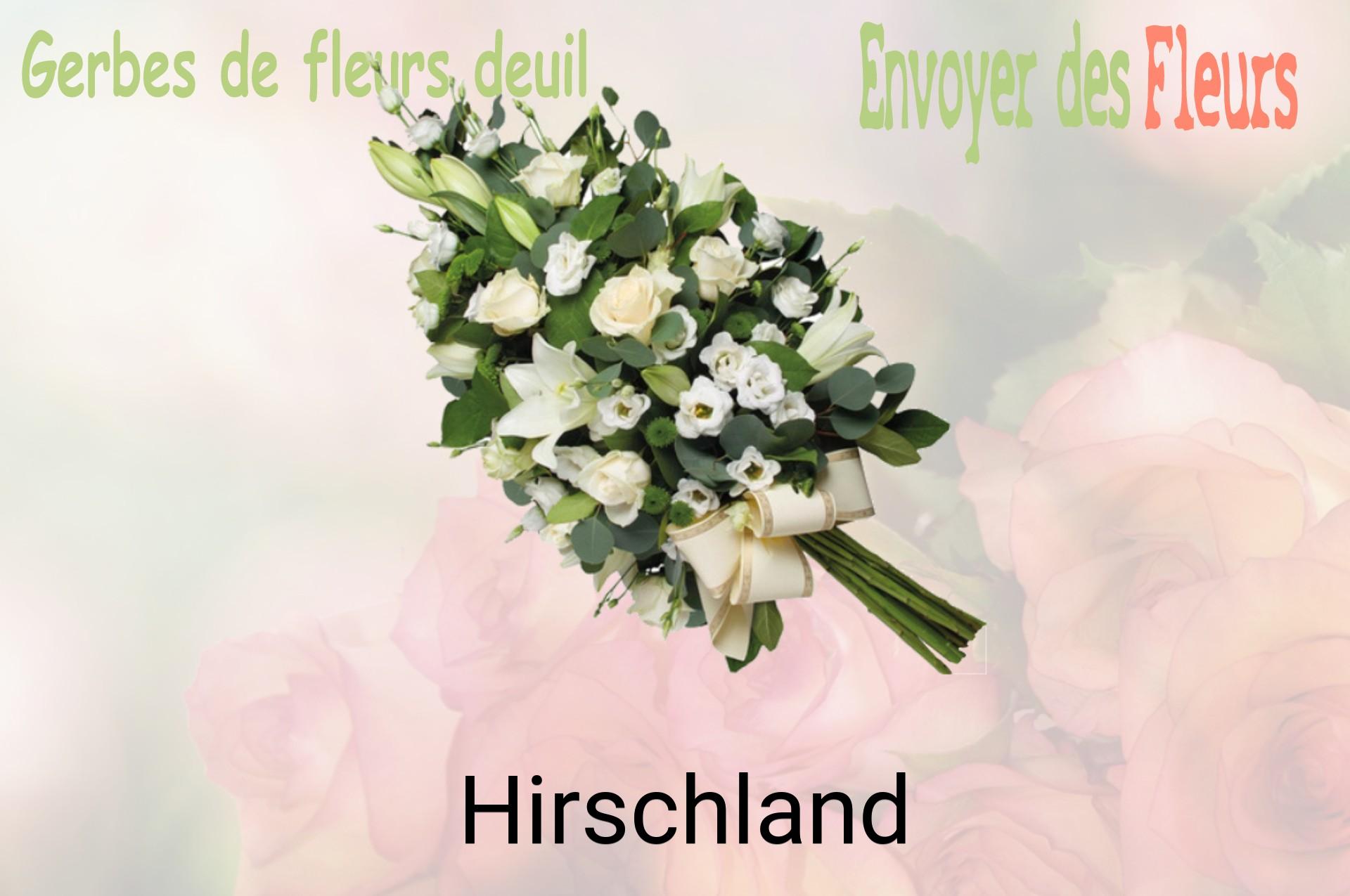 Gerbe de fleurs de deuil livrée à Hirschland
